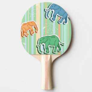 Pala De Ping Pong Modelo del elefante en rayas verdes
