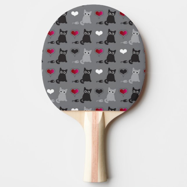 Pala De Ping Pong modelo del gatito y de los ratones (Anverso)
