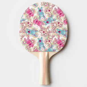 Pala De Ping Pong Modelo del niño de Kawaii con Doodles lindos