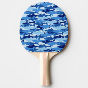 Pala De Ping Pong Modelo del tiburón azul