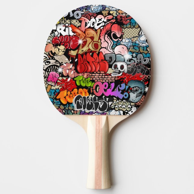 Pala De Ping Pong Modelo dinámico urbano del arte de la pintada del (Anverso)
