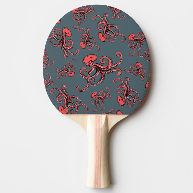 Pala De Ping Pong Modelo disimulado del pulpo (Anverso)