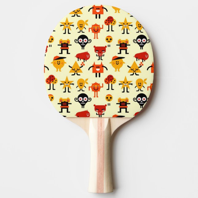 Pala De Ping Pong Modelo divertido de los monstruos (Anverso)