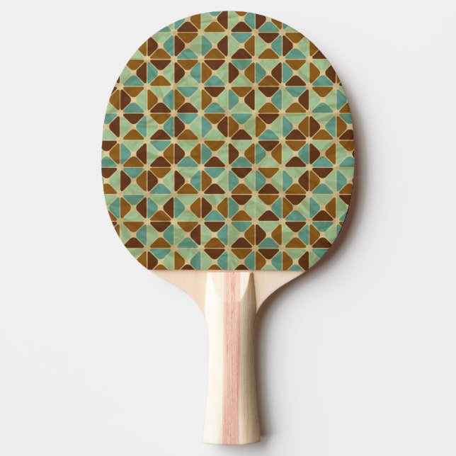 Pala De Ping Pong Modelo geométrico retro (Anverso)