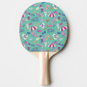 Pala De Ping Pong Modelo hermoso con los elementos del verano