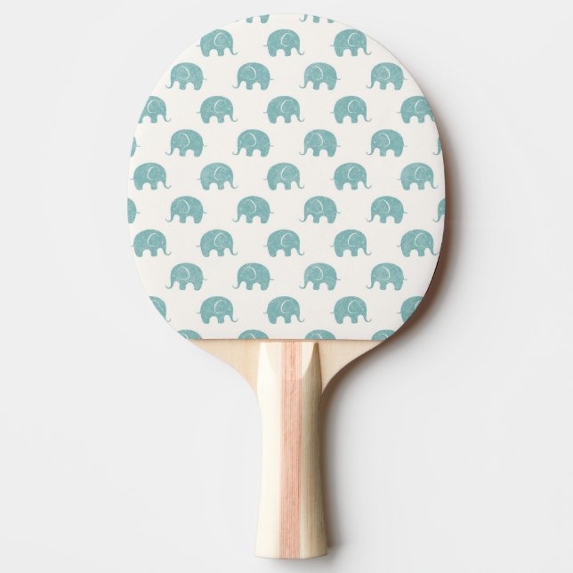 Pala De Ping Pong Modelo lindo verde azulado del elefante (Anverso)