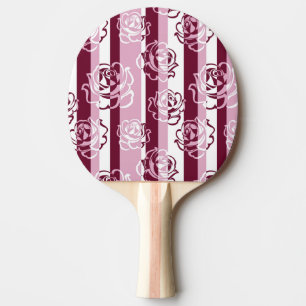 Pala De Ping Pong Modelo rayado con los rosas