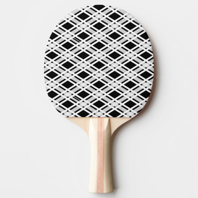 Pala De Ping Pong Modelo rayado de la tela escocesa (Anverso)