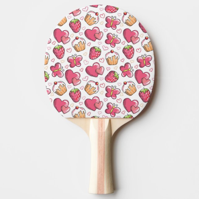 Pala De Ping Pong modelo romántico de la comida (Anverso)
