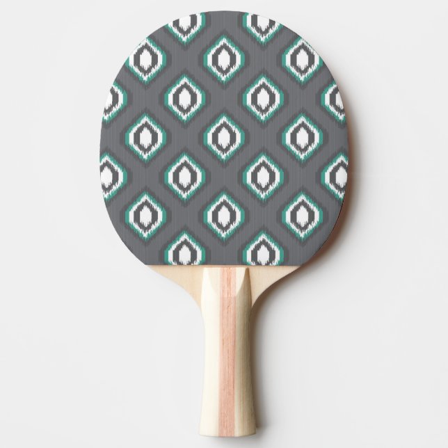 Pala De Ping Pong Modelo tribal del ikat retro geométrico (Anverso)