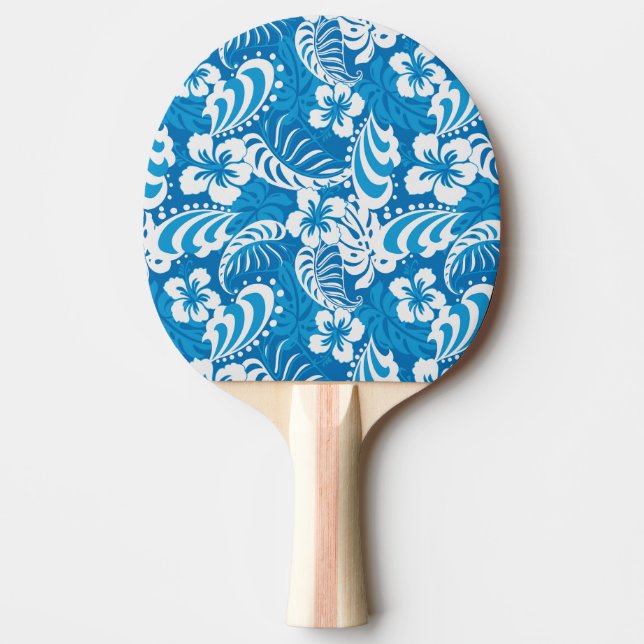 Pala De Ping Pong Modelo tropical del hibisco (Anverso)