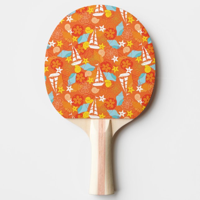 Pala De Ping Pong Modelo tropical del velero (Anverso)