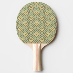 Pala De Ping Pong Modelo verde y amarillo del vintage retro