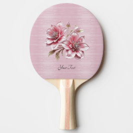 Pala De Ping Pong Modern Pink Flowers Ping Pong Paddle