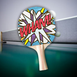 Pala De Ping Pong Modern Trendy WHAM Comic Book Colorful
