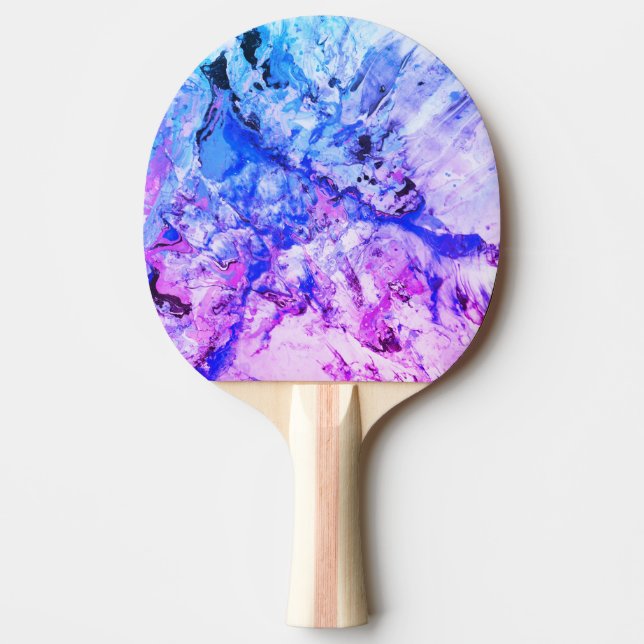 Pala De Ping Pong Moderna plantilla abstracta rosa azul morado trend (Anverso)