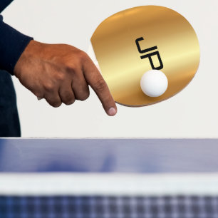Pala De Ping Pong Moderna y elegante plantilla de monograma Glamour