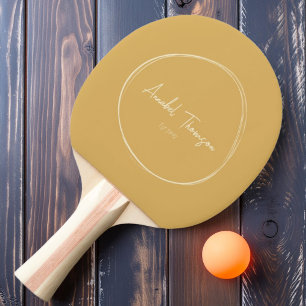 Pala De Ping Pong Moderno de mediados de siglo Amanecer de arena con