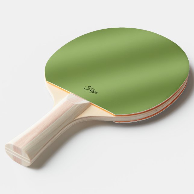Pala De Ping Pong Moderno lindo Gradiente verde sólido Patrón de ond (Ángulo frontal)