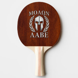 Pala De Ping Pong Molon Labe Guerrero Espartano Laureando Impresión