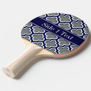 Pala De Ping Pong Monograma blanco del nombre de la marina de guerra