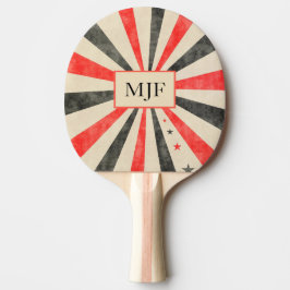 Pala De Ping Pong Monograma Casino Black and Red Ping Pong Paddle