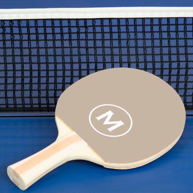 Pala De Ping Pong Monograma clásico mínimo (in situ)