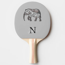 Pala De Ping Pong Monograma Cute Graphics Elephant Personalizado Neg