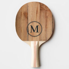 Pala De Ping Pong Monograma de Arce Talla Áspera