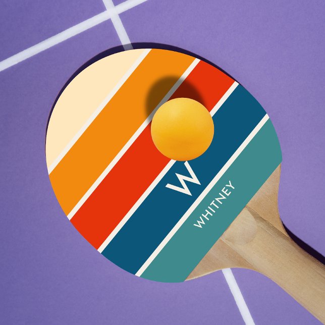 Pala De Ping Pong Monograma de banda retro personal (Subido por el creador)