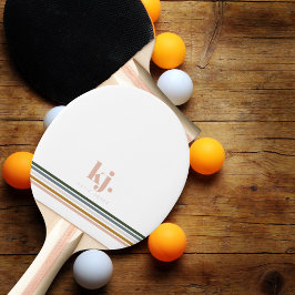 Pala De Ping Pong Monograma de bandas retro de moda