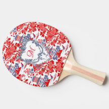 Monograma de Chinoiserie Delft French Blue