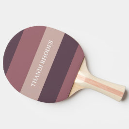 Pala De Ping Pong Monograma de la paleta de colores de bandas Rubor