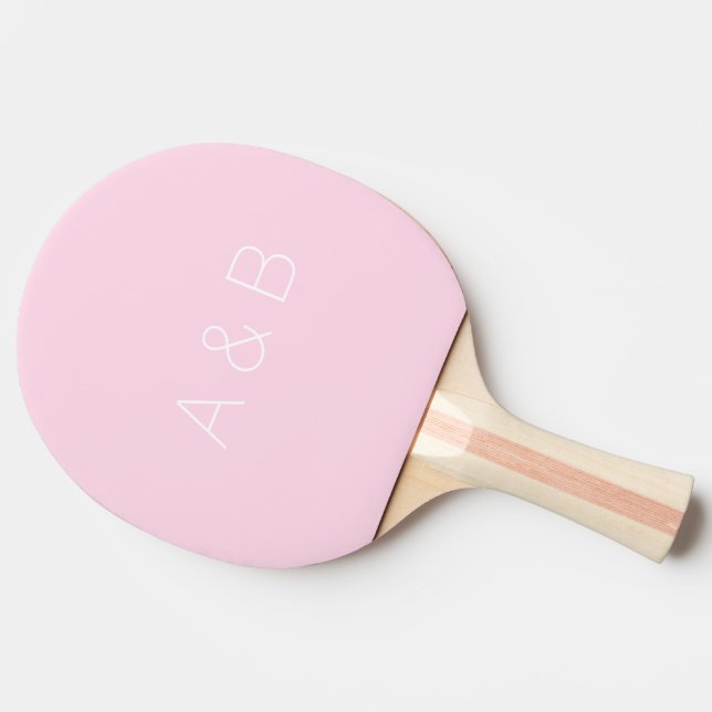 Pala De Ping Pong Monograma de la pareja de personalizados minimalis (Lateral)