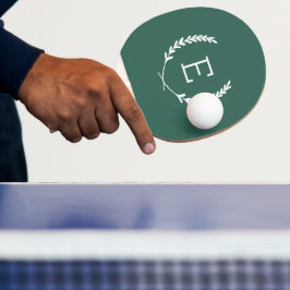 Pala De Ping Pong Monograma de Laurel Escudo