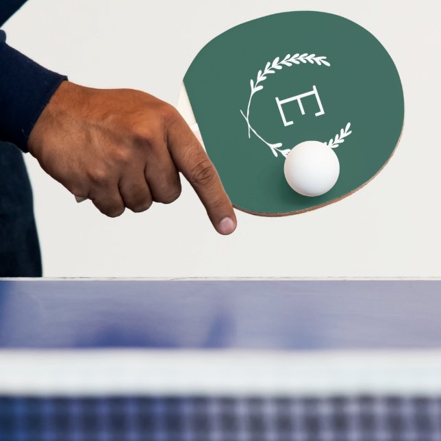 Pala De Ping Pong Monograma de Laurel Escudo (in situ)