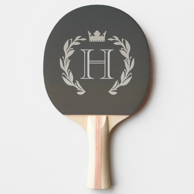 Pala De Ping Pong Monograma de Laurel Wreath (Anverso)