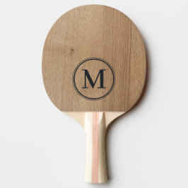 Pala De Ping Pong Monograma de Madera de Abedul Claro