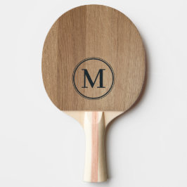 Pala De Ping Pong Monograma de Madera de Abedul Claro