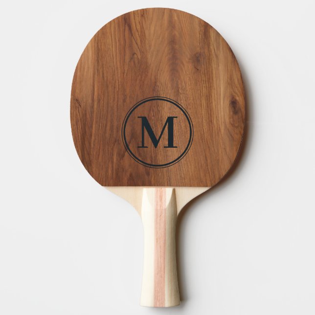 Pala De Ping Pong Monograma de madera de arce BK (Reverso)
