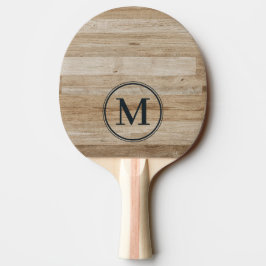 Pala De Ping Pong Monograma de Madera de Ceniza Clara