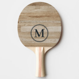 Pala De Ping Pong Monograma de Madera de Ceniza Clara