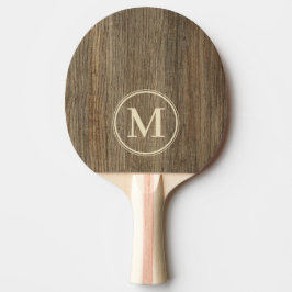 Pala De Ping Pong Monograma de Madera de Nogal Americano