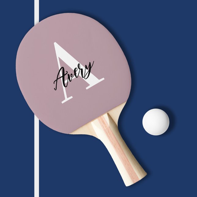 Pala De Ping Pong Monograma de moda con superposición de nombres de  (Subido por el creador)