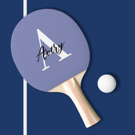 Pala De Ping Pong Monograma de moda con superposición de nombres de