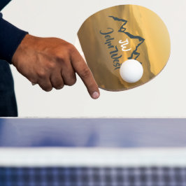 Pala De Ping Pong Monograma de montañas personalizables de amanecer 