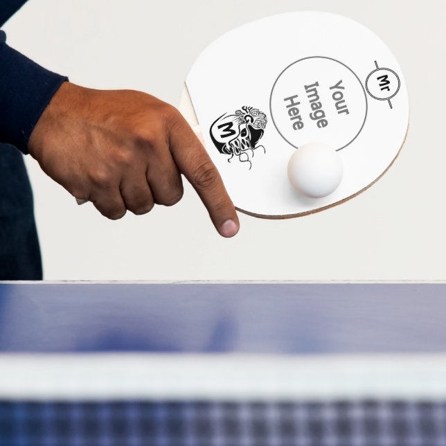 Pala De Ping Pong Monograma de Nautilus Cromado Primitivo (in situ)