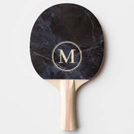 Pala De Ping Pong Monograma de Piedra Oscura Modesta