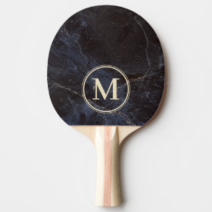 Pala De Ping Pong Monograma de Piedra Oscura Modesta