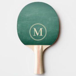 Pala De Ping Pong Monograma de Pizarra Verde